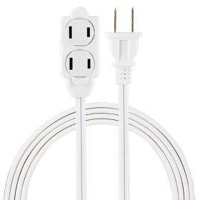 GE JASHEP51937 3-Outlet Polarized Indoor Extension Cord with Twist-to-Close Outlet Covers (6 Feet)