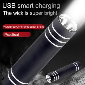 Mini Led Household Flashlight Outdoor Camping Lighting Portable Aluminum Alloy Waterproof Strong Light Rechargeable Flashlight