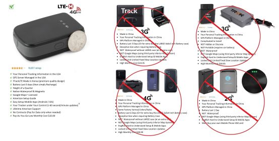 Realtime GPS Tracking for Ca w/ Portable GSM 4G Tracker Rechargeable