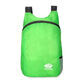 Colorful Folding Bag Backpack Outdoor Travel Large Capacity Sports Backpack (Color: Green)