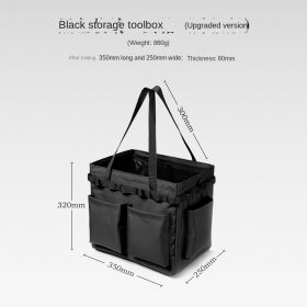 Outdoor tool storage box Camping storage storage bag Large capacity multi-function handbag Storage picnic bag (colour: black)