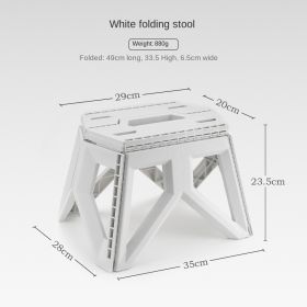 Outdoor Portable Folding Stool Mazar Square Stool Camping Portable Plastic Stool Small Bench Change Shoes Stool Children Fishing Stool (colour: ivory)