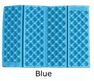 Outdoor Portable 6 Color Foldable Hiking EVA Camping Mat Waterproof Picnic Cushion Beach Pad Durable Folding Seat Chair (Color: Blue)