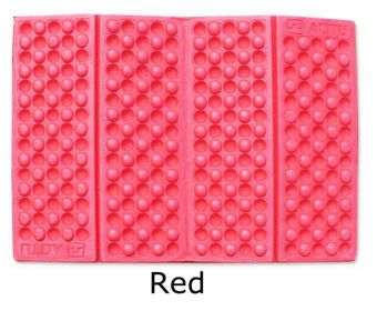 Outdoor Portable 6 Color Foldable Hiking EVA Camping Mat Waterproof Picnic Cushion Beach Pad Durable Folding Seat Chair (Color: Red)