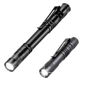 Mini Portable LED Flashlight Pocket Ultra Bright High Lumens Handheld Pen Light linterna led Torch for Camping Outdoor Emergency (Emitting Color: Big)