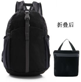 Folding Ultralight Portable Backpack as Outdoor Cycling Mountaineering Travel Backpack (Color: Black2)