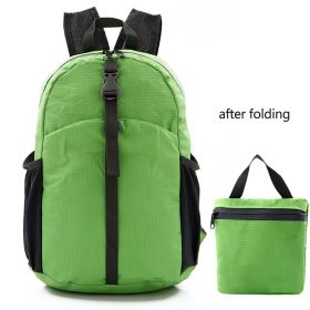 Folding Ultralight Portable Backpack as Outdoor Cycling Mountaineering Travel Backpack (Color: Green2)