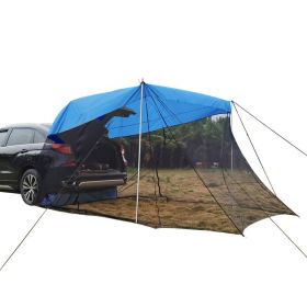 Beach Camping Mosquito-proof Sunshade Tent With Extended Rear End (Color: Blue)