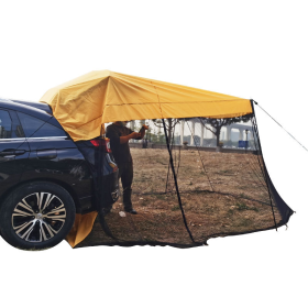 Beach Camping Mosquito-proof Sunshade Tent With Extended Rear End (Color: yellow)