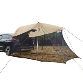 Beach Camping Mosquito-proof Sunshade Tent With Extended Rear End (Color: Beige)