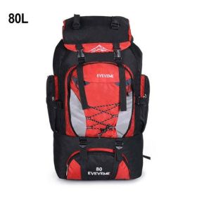 90L 80L Travel Bag Camping Backpack Hiking Army Climbing Bags (Color: Purple Color 80L Red Bag)
