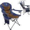 Outdoor Reclining Camping Chair 3 Position Folding Lawn Chair Supports 350 lbs