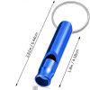 1pc Aluminum Whistle With Keychain; Sturdy Lightweight Whistle; For Signal Alarm; Outdoor Camping; Hiking Accessories