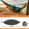 Outdoor Deluxe Portable Hammock Compact 1-Person 108"*54" Hammock Multi-Purpose Indoor/Outdoor- Hammock Kit with Tree Straps and Carabiners